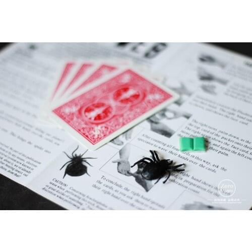 1 Set Original Spider and Net The Web Trick Cards Magic Props Magic Tricks Toys Magician Gimmick Magic Illusion Closed-up
