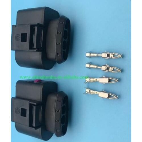 10 pcs 4 Way 4B0973724 Auto Car Ignition Coil Connector Plug Repair Case 1J0 973 724 1J0973724