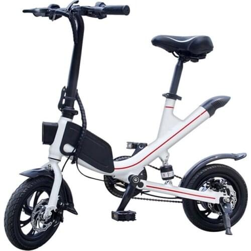12-inch Outdoor Driving And Convenient Folding Two-wheel Lithium Battery Dual Disc Brakes Mini Electric Bike