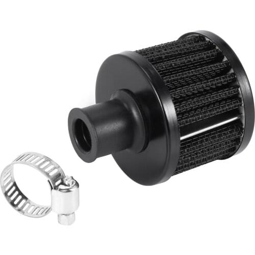 13mm Oil Mini Breather Cold Air Filter Fuel Crankcase Engine for Car Color:Silver