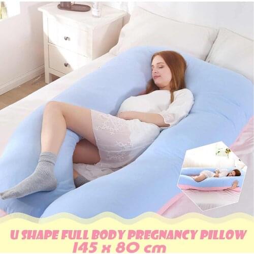 145x80cm Pregnancy Pillow Side Sleeper Pregnant Bedding Full Body U-Shape Cushion Long Sleeping Multifunctional Maternity Pillow