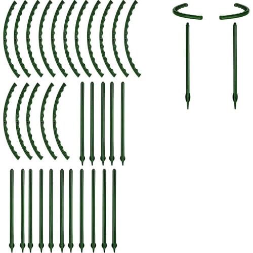 18 Pcs Plants Support Plants Pile Semicircular Plants Support Ring Garden Plants Support Pile for Tomato,Hydrangea,Etc