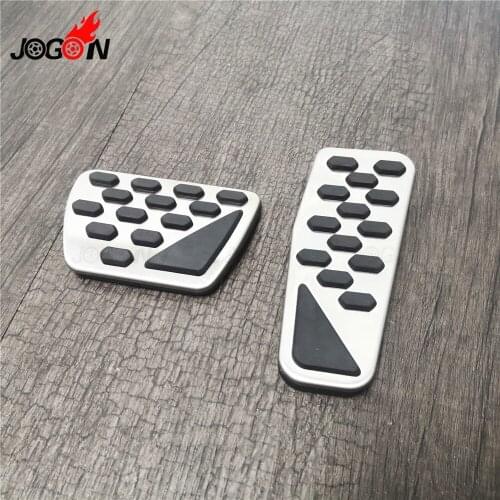 For Jeep Wrangler JL 2018 Stainless Steel Gas Fuel Brake Foot Pedal Pad Kit Set Cover Trim LHD AT No Drill 2pcs