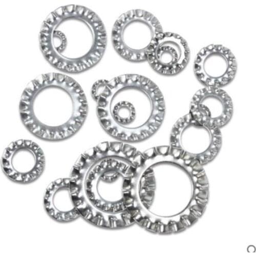 20pcs M10 M12 M14 M16 M20 SUS304 Stainless Steel external Toothed Shakeproof Washers Lock Washer
