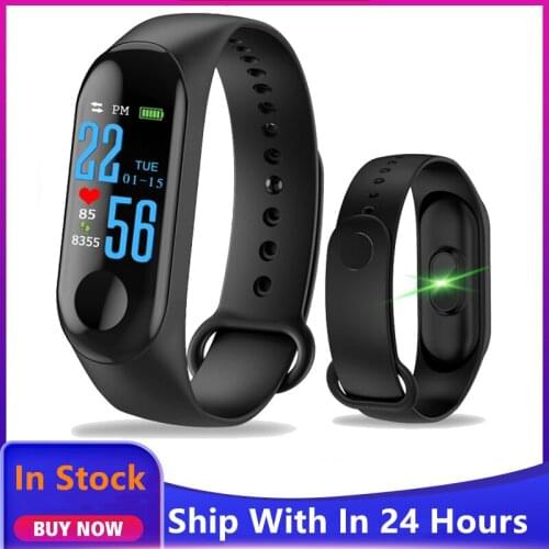 2021 Fitness Sports M3 Smart Bracelet Heart Rate Blood Pressure Health Waterproof Smart Watches Bluetooth 4.0 Fitness Wristband