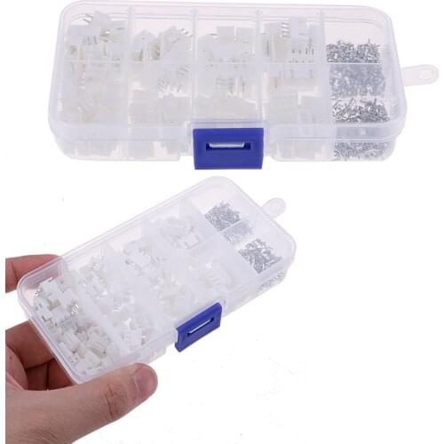 250pcs XH2.54 2p 3p 4p pin 2.54mm Wire Connectors Pitch Terminal Kit / Housing / Pin Header JST Connector Adaptor XH DIY Kits