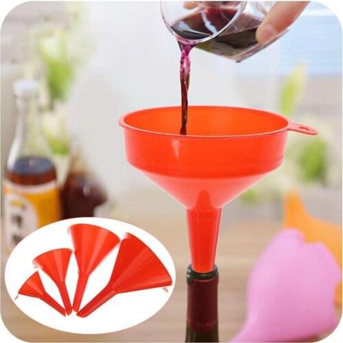 4Pcs Home Kitchen Filling Food grade Function Set Filler 4 Random PP New Funnel Set funne Size Plastic Color I2N7