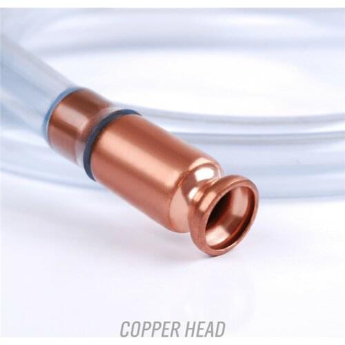 6FT Clear Self Priming Siphon Jiggler Hose Copper Head Water Fuel Safe Transfering Pump Pipe Fuel Liquid Transfer Connector