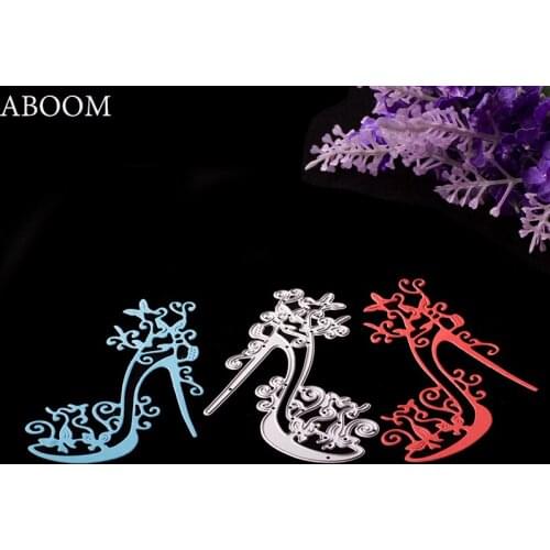 ABOOM 1PC 96*80mm Carbon Steel Die Cut High Heel Cutting Dies Stencil For DIY Scrapbooking Album Paper Card Making Template