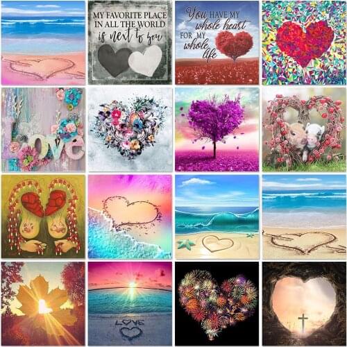 5D Diy Heart Love Diamond Embroidery Painting Full Square/Round Drill Rhinestone Diamond Painting Cross Stitch Decor Gift Lx769