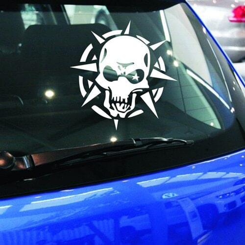 Car Stickers Skulls Ghost Rider Devil Creative Decals For Tail Window Waterproof Auto Tuning Styling Vinyls 15.5x15cm D10