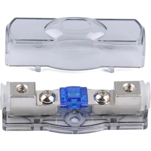 Car Audio Fuse Power Fuse Holder 60A Stereo Audio Single Way Fuse Holder Power Distribution Block Fusebox Car Fuse
