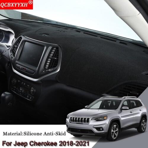 Car Styling For Jeep Cherokee 2018-2021 Auto Dashboard Protective Mat Shade Cushion Pad Rose Carpet Mat Cover Internal Accessory