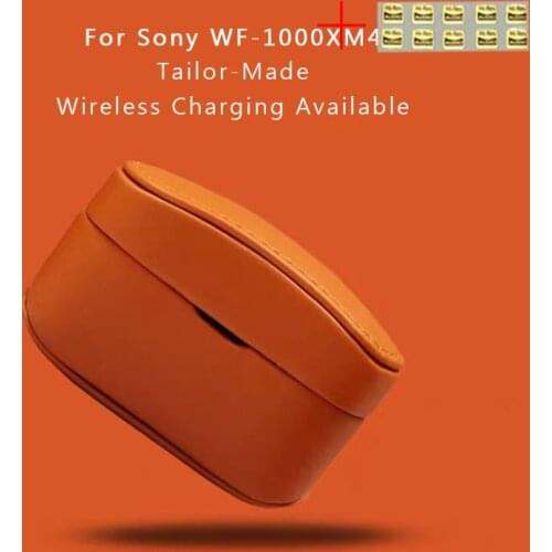 For Sony WF-1000XM4 Wireless Earbuds PU Leather Case Pouch Cover Bag