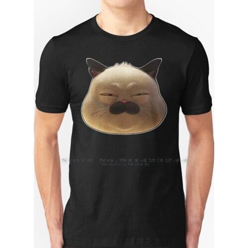 Machiavelli Cat Luca Face Outlined T Shirt 100% Pure Cotton Luca Movie Machiavelli Cat Mustache Cat Luca Sea Monster Luca Cat
