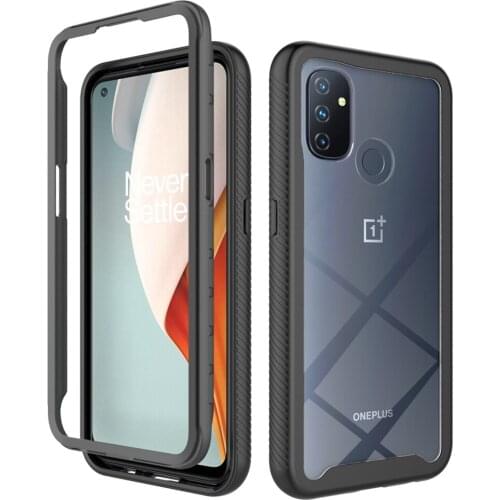 2 in 1 Hybrid Rugged Armor Shockproof Case For OnePlus Nord N00 N10 N200 5G 8T 8 9 Pro Soft TPU Hard PC Transparent Back Cover