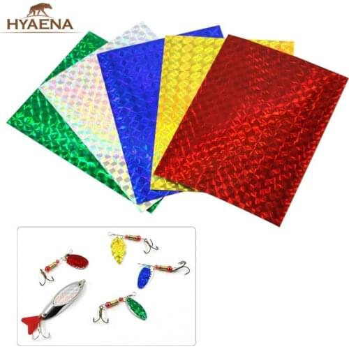Hyaena 5pcs Spinner bait fishing scales stickers Minnow Crankbait scales laser stickers fish lures
