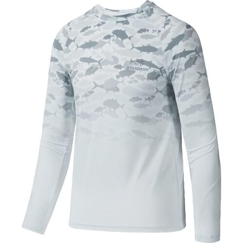 Bassdash Boys Girls UPF50+ Long Sleeve Fishing Shirt Camo Active Performance