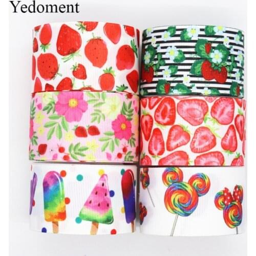 50 Yards Printed Grosgrain Ribbon 1.5" 38MM For Hair Bows DIY Crafts Handmade Accessories M19052501