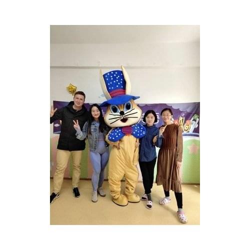 Cosplay Costumes Easter Bunny Mascot costume Bugs Rabbit Hare Easter Adult Mascot