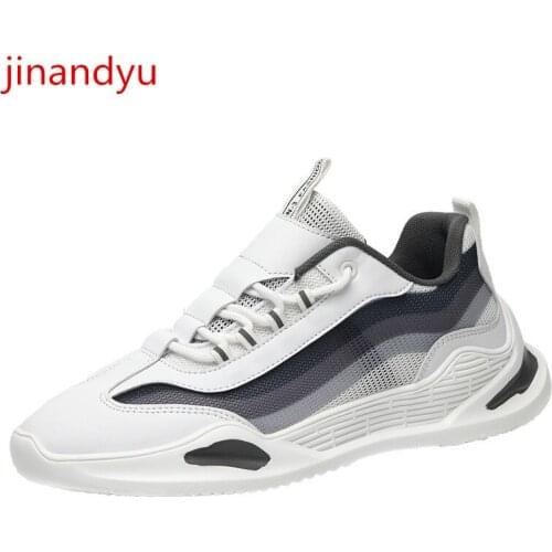 Mesh Men Casual Shoes Mens Sneakers Breathable Comfy Lace Up Mens Trainers Fashion Outdoor Sports Shoes for Male White Sneakers