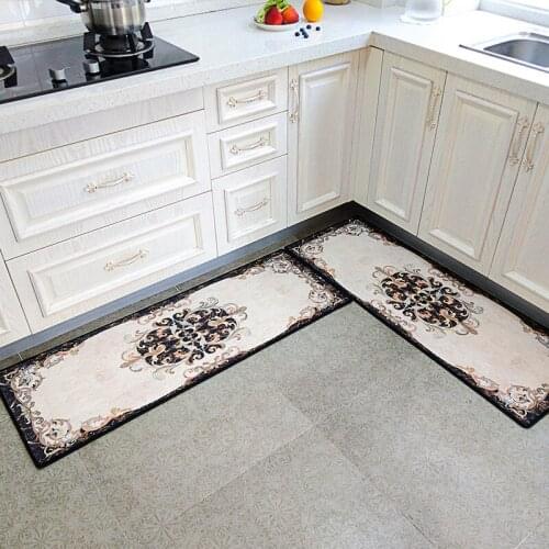 Kitchen Mat Long Carpet Absorb Water Oil Kitchen Rugs Europe Court Bath Doormat Simple Anti-skid Floor Mat for Bedroom Customize