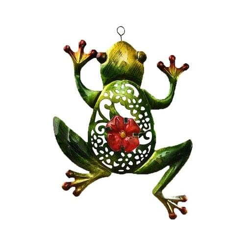 Metal Frog Wall Artwork for Home and Garden Decoration Statues Sculptures and Miniatures Garden Decoration Outdoor Animal