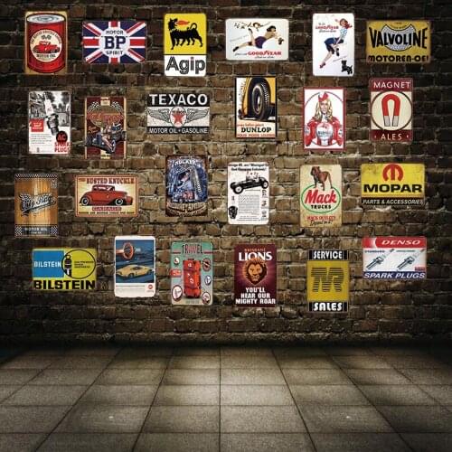 Motor Oil Spark Plugs Plaque Metal Vintage Tin Sign Wall Bar Pub Restaurant Garage Home Art Decor Iron Painting A-3559