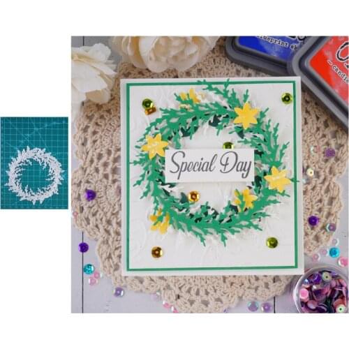 InLoveArts Wreath Metal Cutting Dies Cut Mold Leaf Decoration Scrapbook Paper Craft Knife Mould Blade Punch Stencils Flower Dies