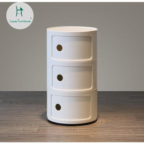 Louis Fashion Coffee Tables Multifunctional Plastic White Simple Creative Bedroom Storage Bedside Cabinet Corner