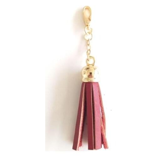 Real Leather With Tassel Red Color