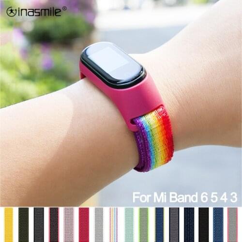 Nylon Bracelet for miband 5 6 Strap loop watch Belt pulsera correa for Miband strap Wristband for xiaomi Mi band 4 3 Bracelet