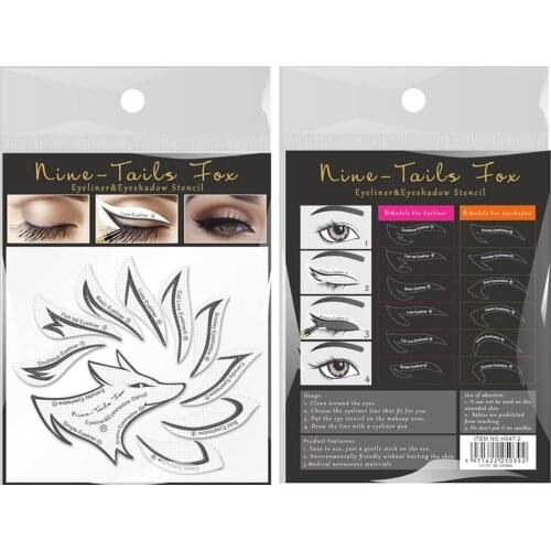 New Nine Fox Eye Shadow Eyeliner Makeup Tool Eye Makeup Template Sticker Manufacturer Wholesale Makeup Tools and Accessories