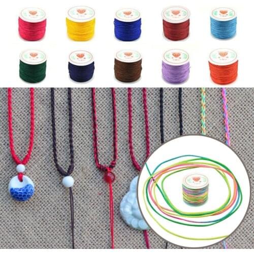 New 15 Colors 45m Nylon Cord Thread Chinese Knot Macrame Cord Bracelet Braided String DIY Tassels Beading String Thread#40932