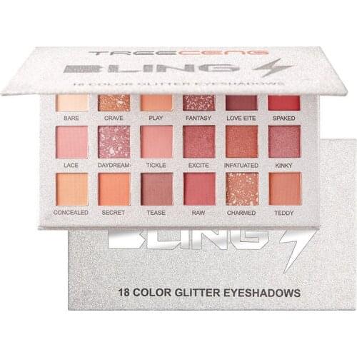 18 Color Desert Sky Eye Shadow Champagne Gold Eye Shadow Palette Glitter Stage Bright Stars Eye Makeup Gold Pearl Eye TSLM2