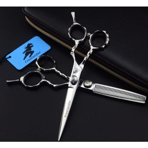 Freelander 6.0 inch Japan 440c silver imported hairdressing scissors for barber or home use