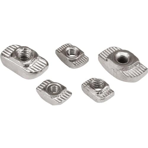 50 pcs M3/M4/M5*10*6 For 20 Series Slot T-nut Sliding T Nut Hammer Drop In Nut Fasten Connector 2020 Aluminum Extrusions