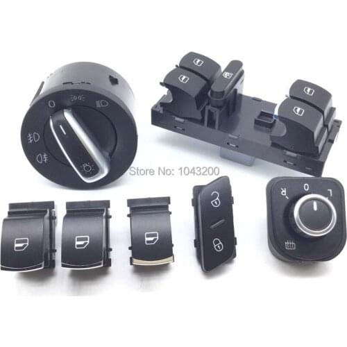 Window Headlight Mirror Door Control Switch For VW Jetta Golf MK5 6 Tiguan RABBIT 5ND941431A 5ND959565B 5ND959857 1K0962125