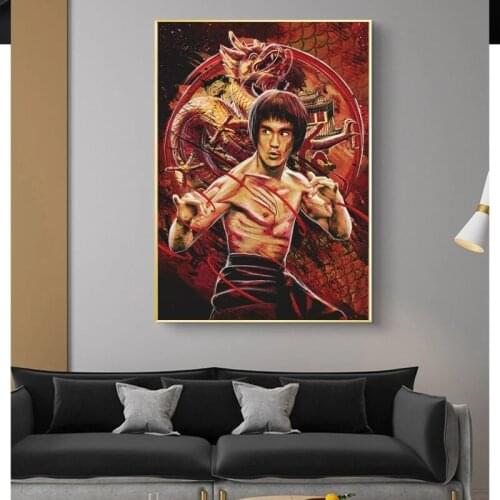 Poster Bruce Lee Posters and Prints Canvas Painting Wall Art Picture for Living Room Home Decor Painting Wall Home Decor Quadro