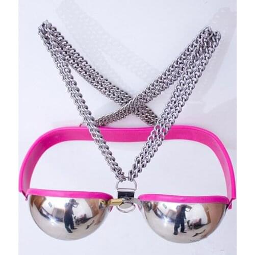 Steel Chastity Breast Bondage Belt Bra Sexy Lingeries BDSM Cosplay Restraints Adult Games Fetish Sex Toys For Woman Men Gay Shop