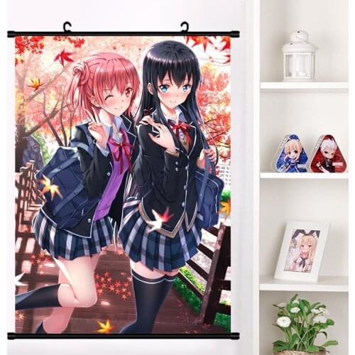 Anime My Teen Romantic Comedy SNAFU Yukinoshita Yukino Wall Scroll Poster Wall Hanging Poster Otaku Home Decor Collection Art