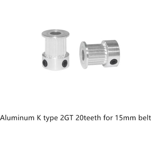 GT2 Timing Pulley 20 teeth Bore 5mm 6mm 6.35mm 8mm for width 15mm 2GT Synchronous Belt Small backlash 20Teeth