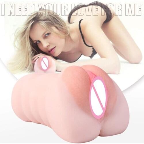 Ergonomic Design Double Holes Silicone Dolls Mens Adult Toys,Underwear Silicone Artificial 3D Realistic Lifelike Toys for Men