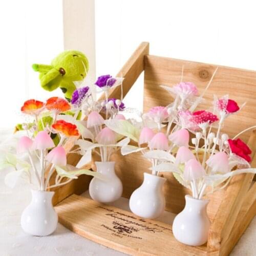 Cute Colorful LED Lilac Mushroom Romantic Night Light for Home Decoration Warm and Romantic Night Light Lighting US/EU Plug