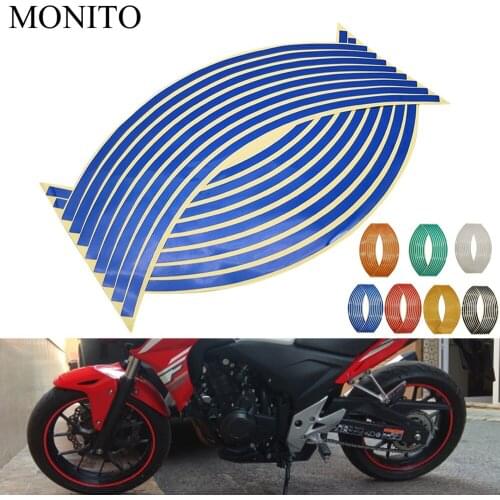 High Quality Reflective Motocross Bike Motorcycle Sticker 17' 18' Motorcycle Auto Wheel Rim Motorbike Moto Stickers Car Styling