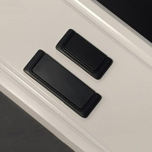 Drawer Dark Handle Modern Minimalist Invisible Handles Door Black Long Handle Knob Cabinet Closet Pulls Hidden