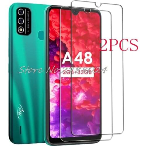 2PCS FOR Itel A48 Tempered Glass Protective On ItelA48 Screen Protector Film Cover