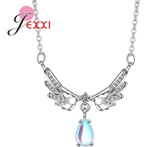 Animal Shape Style Angel Feeling Necklaces For Women Ladies Best Anniversary Accessories 925 100% Sterling Silver Crystal