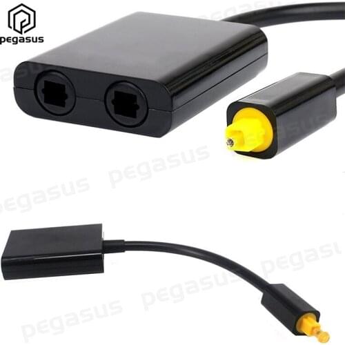 0.2 Meters Toslink Digital Optical Audio Fiber Cable 2 in 1 out Splitter Adapter