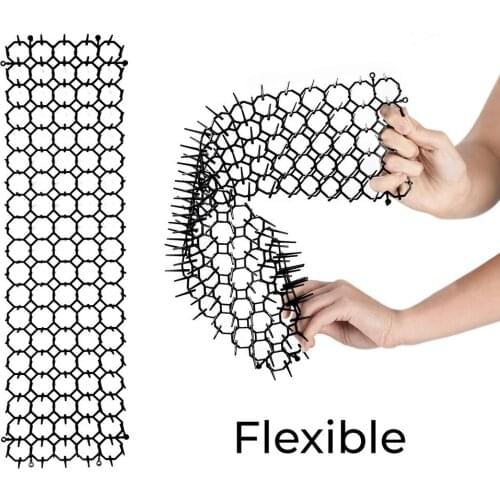 10Pcs 13cmx49cm Garden Prickle Strip Dig Stop Cat Repellent Deterrent Mat Spike Portable Anti-Cat Dog Outdoor Garden Supplies